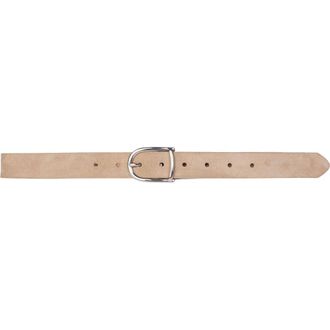 Black Suede Studio Frame Belt in Sand Suede/silver at Nordstrom, Size Large