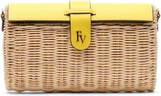Frances Valentine Betsy Wicker Basket Crossbody Bag in Toast/canary at Nordstrom Rack
