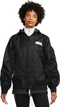 Nike (WMNS) Nike x sacai Layered Bomber Jacket Black CV5686-010