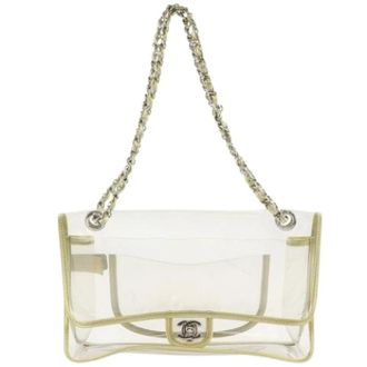 Chanel Pre-owned Vintage Shoulder Bag - Dames - Pre-owned - Wit - Maat: ONE Size Vinyl