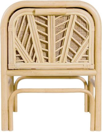 Miliboo Mesita De Noche En Rat&aacute;n Galon