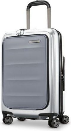 Samsonite Octiv Front Pocket Pro 21 Inch Carry On Spinner in Aluminum Silver at Nordstrom