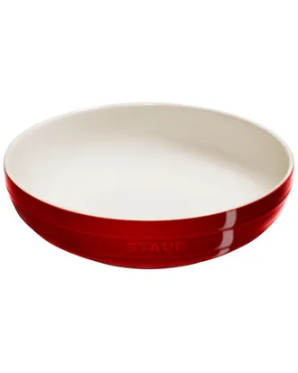 Staub Ceramic 11.5In Cherry Shallow Serving Bowl