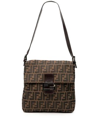 Fendi 2000-2010 Zucca Canvas shoulder bag - women - Canvas/Calf Leather/Leather - One Size - Brown