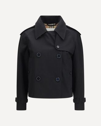 Burberry Mayfair cropped Trench Jacket in gabardine Female 10