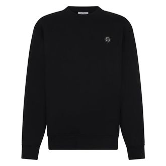Philipp Plein Hoodies & sweatvesten, Heren, Zwart, L, Katoen, Ronde Hals Sweatshirt Basic
