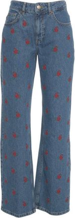Farm Rio Floral Embroidered Jeans