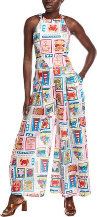 Gracia Halter Neck Nautical Print Jumpsuit