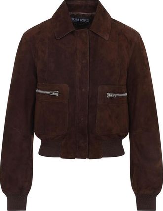 Tom Ford Lamb Suede Bomber Jacket