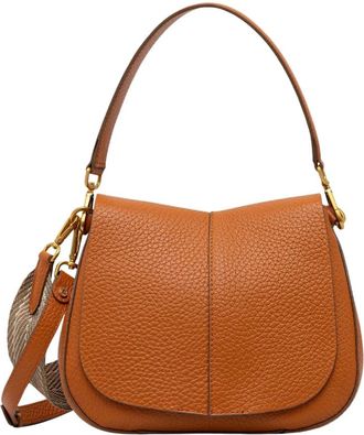 Gianni Chiarini Helena Round - Dames - Schoudertassen - Oranje - ONE Size - Leer - Tassen