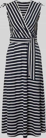 Betty Barclay Midikleid aus Viskose-Mix mit V-Ausschnitt in Marine, Gr&ouml;&szlig;e 36