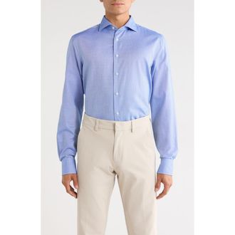Canali Cotton Dress Shirt in Blue at Nordstrom Rack, Size 44