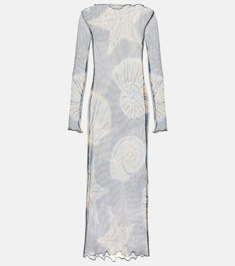 Cala de la Cruz Ursa printed sheer beach dress