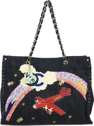 Chanel Borsa tote Night Flight 2005-2006 - Blu