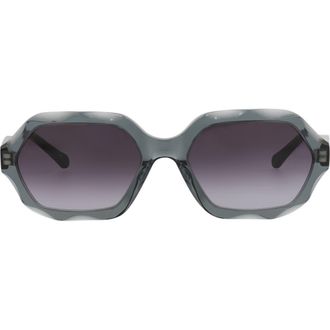 Chlo&eacute; 56mm Square Sunglasses in Grey Black Grey at Nordstrom Rack