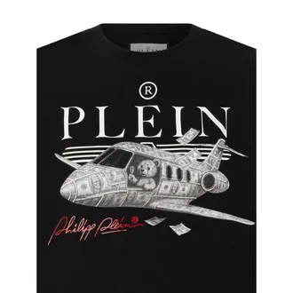 Philipp Plein Teddy Plane Print T-Shirt - Black