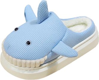 Generic Womens Slippers Cartoon Head Slip On Footwear For Autumn And Winter Warm Home Shoes With Sole Shark Head Design Cozy Indoor Clogs For Her Ladies Slipp