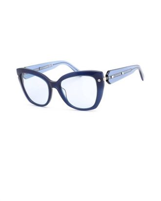 Swarovski Womens Plastic Sunglasses With Crystal In 90V - Shiny Blue
