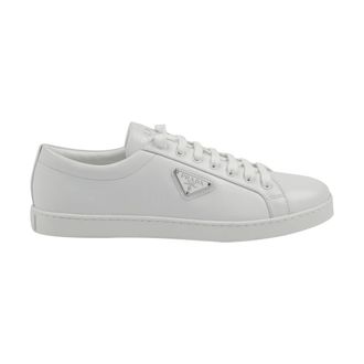 Prada Sneakers, male, White, Size: 10 1/2 US Leather and Re-Nylon Sneakers