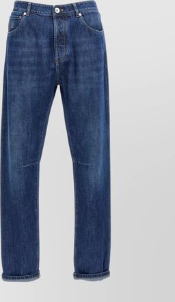 Brunello Cucinelli denim mid-rise tapered jeans