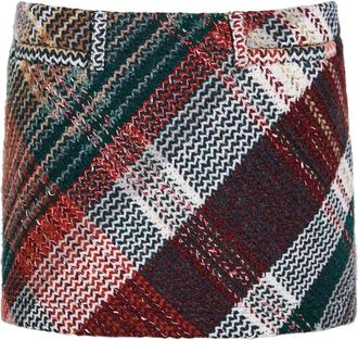 Missoni Tartan Wool-blend Mini Skirt - Green - 42 (UK10 / S)