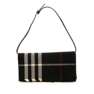 Burberry Pre-owned Burberry Exploded Check Wool Fringe Shoulder Bag Ladies V49ZB952SSTER6AS