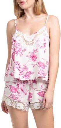 In Bloom by Jonquil Days of Summer Lace Trim Satin Short Pajamas in Ivory at Nordstrom Rack, Size X-Large