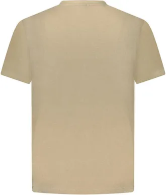Napapijri Embroidered Logo Cotton T-Shirt - Beige