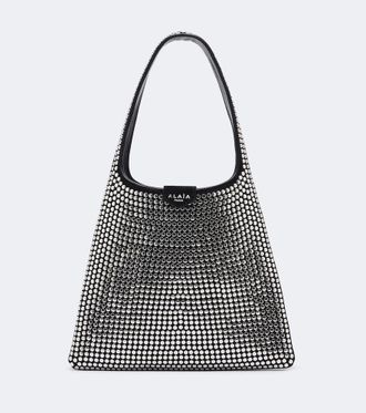 Alaia Ala&iuml;a Mini studded suede top-handle bag