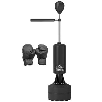 OEM Saco De Boxeo De Pie Con Bola De Velocidad Y Barra Giratoria De 360&deg; 88x48x155-205 Cm Negro