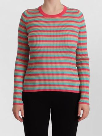 Dolce & Gabbana silk ribbed long-sleeve crew-neck sweatshirt