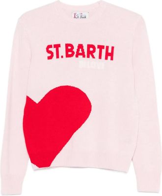 MC2 Saint Barth Trui met grafische print - Roze