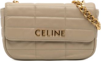 Celine Pre-owned Womens Tilde Chain Bag Quilted Leather - Tan - One Size