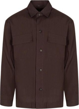 HUGO BOSS P-Cai-K-2P-261 Shirt - Heren - Casual Overhemden - Bruin - XL - Katoen - Overhemden