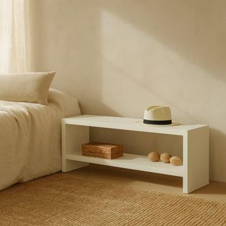Colch&oacute;n Morfeo Banco pie de cama con balda, tablero 4 cm blanco, 102 cm