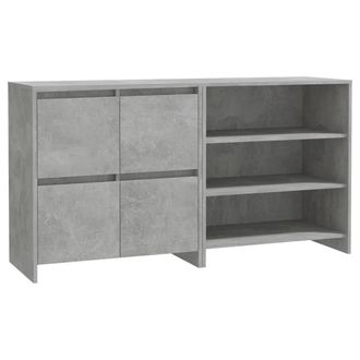 Berkfield Home 2 Piece Sideboard Concrete Grey Engineered Wood