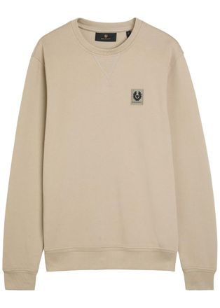 Belstaff Logo-appliqu&eacute;d Cotton Sweatshirt - Sand - XL