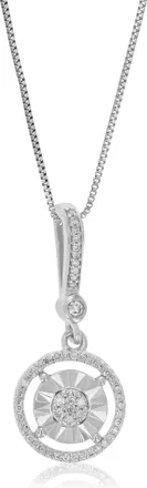 Vir Jewels 1/10 cttw Lab Grown Diamond Pendant Necklace in Sterling Silver with Chain For Women