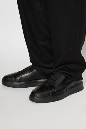 Fabi Leather Sports Shoes, Mens, Black