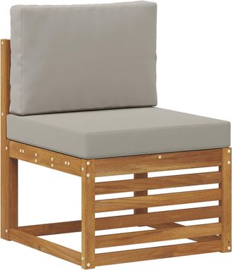vidaXL Sof&aacute; Intermedio De Exterior Madera De Acacia S&oacute;lida Natural Vidaxl