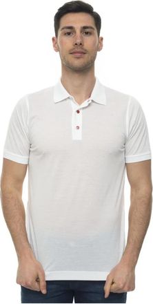Kiton Polo Shirt met Korte Mouwen - Heren - Polos - Wit - 2XL - Katoen - Tops