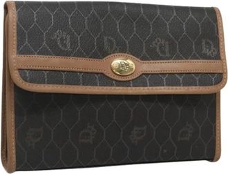 Dior Pre-owned Pouch - Dames - Vintage Clutch - Zwart - ONE Size - Leer - Vintage