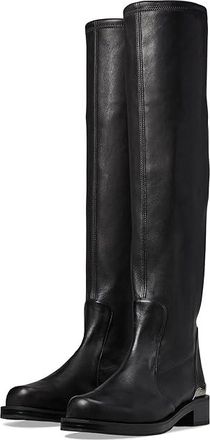 Stuart Weitzman Mercer Bold Sw Logo Slouch Boots Womens Boots Black : 7 M, Leather