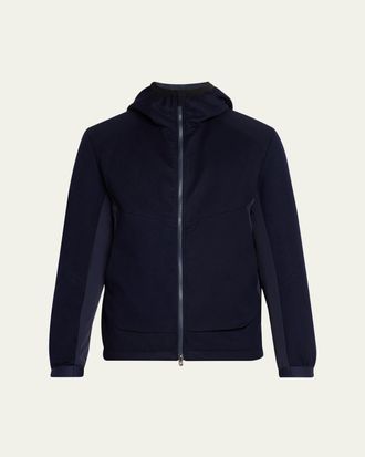 Sease Mens Predator 3.0 Water-Resistant Padded Wool Jacket with Hood