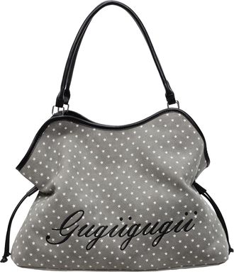 Generic Cymwer Women Faux Suede Tote Bag Polka Dot Shoulder Bags for Work Shopping (Grey)