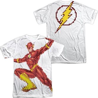 Gildan Justice League of America Flashbit (Front/Back Print) Short Sleeve Adult Poly Crew Tee / T-Shirt