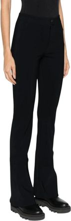 Filippa K High-Waist Flared Broeken - Dames - Wijde Broeken - Zwart - L - Broeken