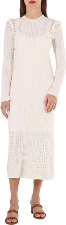 Chloé Ladies Snow White Wool Cash Knit Dress, Size X-Small