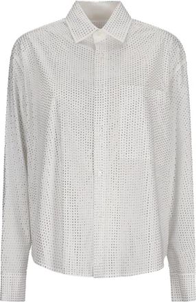 Giuseppe Di Morabito Rhinestone Shirt - Dames - Overhemden - Wit - S - Katoen - Overhemden