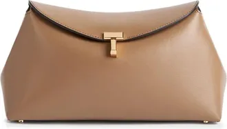 Toteme Pochette Con Manico Oro T-Lock
